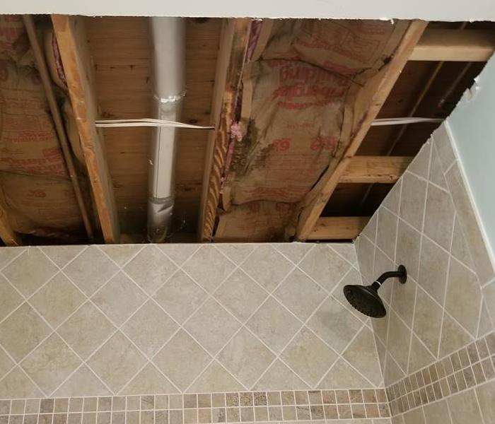 water and shower damage